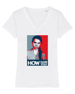 how dare you ... Tricou mânecă scurtă guler V Damă Evoker