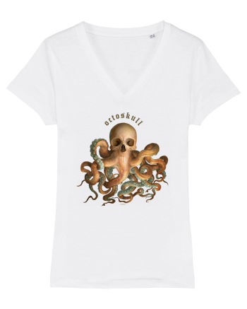 OctoSkull - octopus + skull - caracatita craniu White