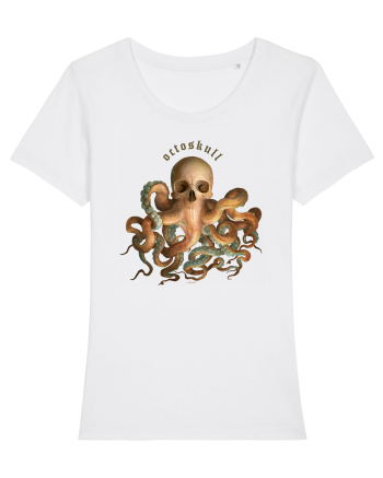 OctoSkull - octopus + skull - caracatita craniu White