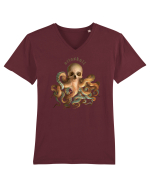 OctoSkull - octopus + skull - caracatita craniu Tricou mânecă scurtă guler V Bărbat Presenter