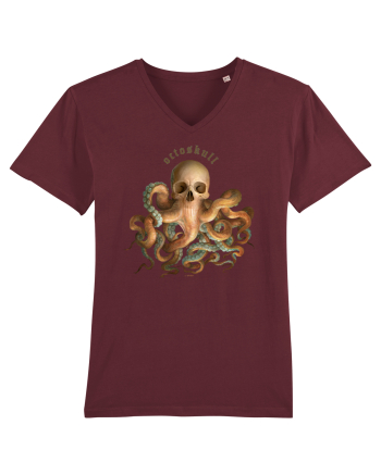 OctoSkull - octopus + skull - caracatita craniu Burgundy