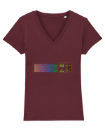 RGB Keyboard Tricou mânecă scurtă guler V Damă Evoker