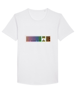 RGB Keyboard Tricou mânecă scurtă guler larg Bărbat Skater