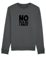No talk me I angy Bluză mânecă lungă Unisex Rise