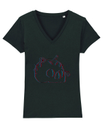Memento Mori Tricou mânecă scurtă guler V Damă Evoker