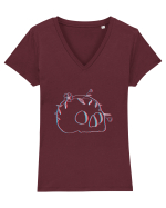 Memento Mori Tricou mânecă scurtă guler V Damă Evoker
