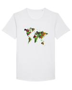 Circuit World Map Tricou mânecă scurtă guler larg Bărbat Skater