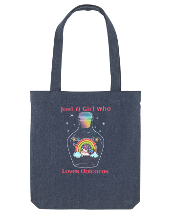 Just A Girl Who Loves Unicorns Midnight Blue