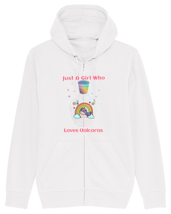 Just A Girl Who Loves Unicorns White