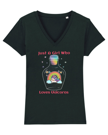 Just A Girl Who Loves Unicorns Black