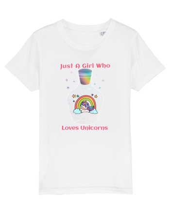 Just A Girl Who Loves Unicorns White