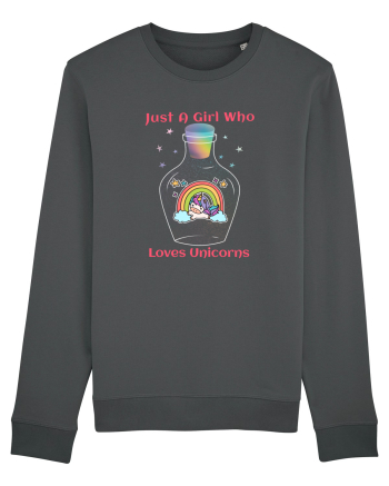 Just A Girl Who Loves Unicorns Anthracite