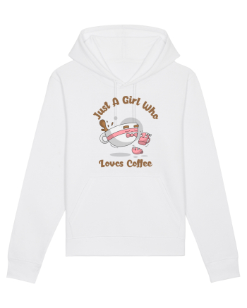 Just A Girl Who Loves Coffee White
