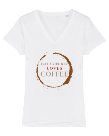 Just A Girl Who Loves Coffee White