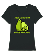 Just A Girl Who Loves Avocado Tricou mânecă scurtă guler larg fitted Damă Expresser