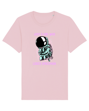 Just A Girl Who Loves Spaceman Cotton Pink