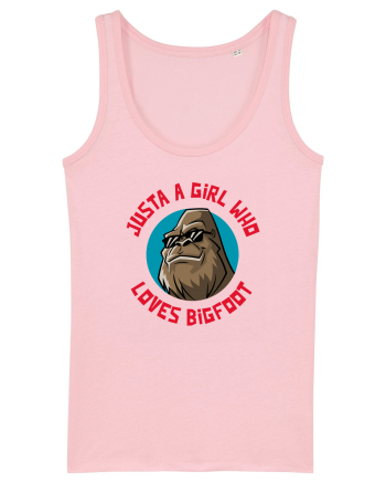 Just A Girl Who Loves Bigfoot Cotton Pink