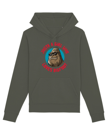 Just A Girl Who Loves Bigfoot Khaki