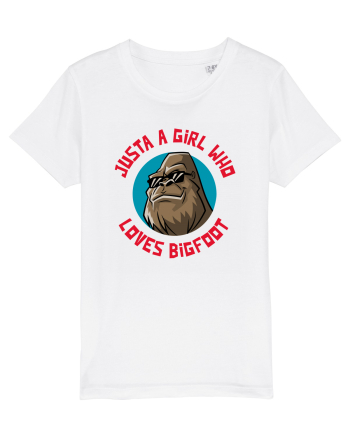 Just A Girl Who Loves Bigfoot White