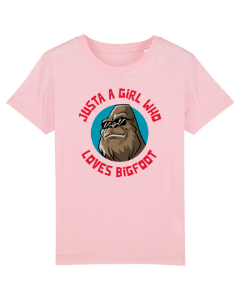 Just A Girl Who Loves Bigfoot Cotton Pink