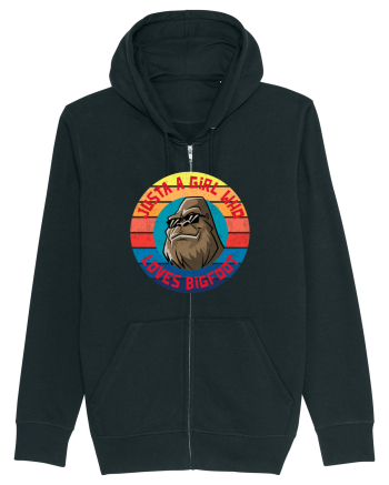 Retro Sunset Just A Girl Who Loves Bigfoot Black