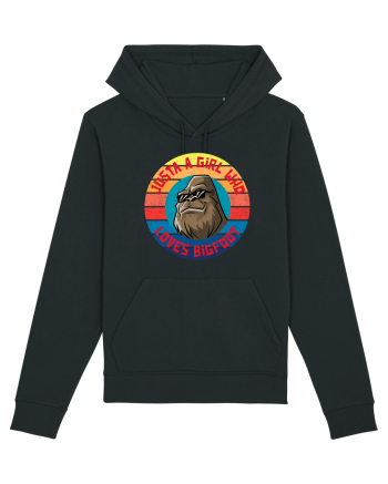 Retro Sunset Just A Girl Who Loves Bigfoot Black