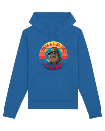 Retro Sunset Just A Girl Who Loves Bigfoot Royal Blue