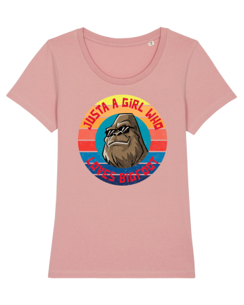 Retro Sunset Just A Girl Who Loves Bigfoot Canyon Pink