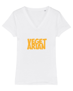 VegetArian Tricou mânecă scurtă guler V Damă Evoker