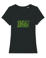 VegetArian Tricou mânecă scurtă guler larg fitted Damă Expresser