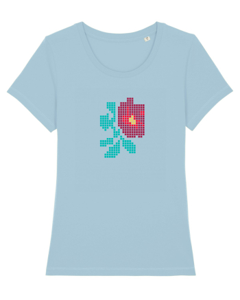 Motiv românesc - Trandafir 1 Sky Blue