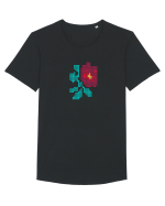 Motiv românesc - Trandafir 1 Tricou mânecă scurtă guler larg Bărbat Skater