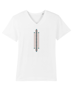 Motiv românesc - Decorativ 4. Tricou mânecă scurtă guler V Bărbat Presenter