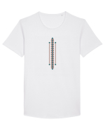 Motiv românesc - Decorativ 4. Tricou mânecă scurtă guler larg Bărbat Skater