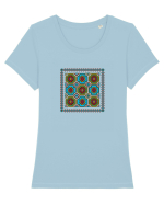 Motiv românesc - Decorativ 6. Tricou mânecă scurtă guler larg fitted Damă Expresser