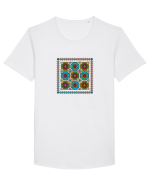 Motiv românesc - Decorativ 6. Tricou mânecă scurtă guler larg Bărbat Skater