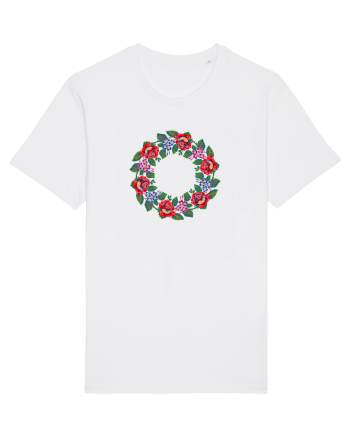Motiv românesc - Coroniță de flori 1. White