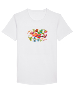 Motiv românesc - Decorativ 9. Tricou mânecă scurtă guler larg Bărbat Skater