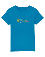 Motiv românesc - Albăstrele cu spice 1. Tricou mânecă scurtă  Copii Mini Creator