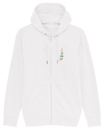 Motiv românesc - Albăstrele cu spice 2. Hanorac cu fermoar Unisex Connector
