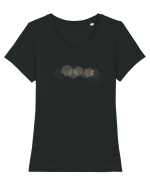 Motiv românesc - Cucuteni 2. Tricou mânecă scurtă guler larg fitted Damă Expresser