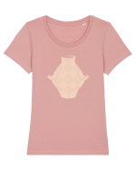 Motiv românesc - Vas Cucuteni 1. Tricou mânecă scurtă guler larg fitted Damă Expresser