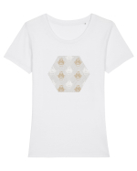 Motiv românesc - Vas Cucuteni 2. Tricou mânecă scurtă guler larg fitted Damă Expresser