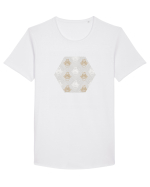 Motiv românesc - Vas Cucuteni 2. Tricou mânecă scurtă guler larg Bărbat Skater
