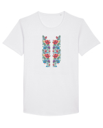 Motiv românesc - Decorativ 10. Tricou mânecă scurtă guler larg Bărbat Skater