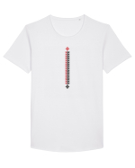 Motiv românesc - Decorativ 11. Tricou mânecă scurtă guler larg Bărbat Skater