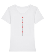 Motiv românesc - Decorativ 14. Tricou mânecă scurtă guler larg fitted Damă Expresser