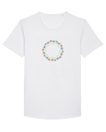 Motiv românesc - Coroniță de flori 2. White