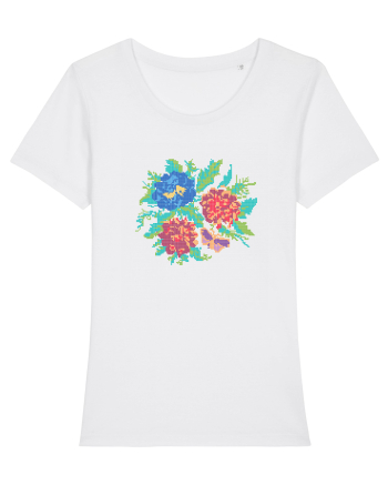 Motiv românesc - Flori 2. White
