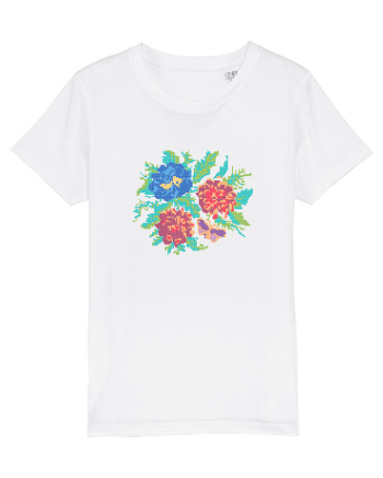 Motiv românesc - Flori 2. White